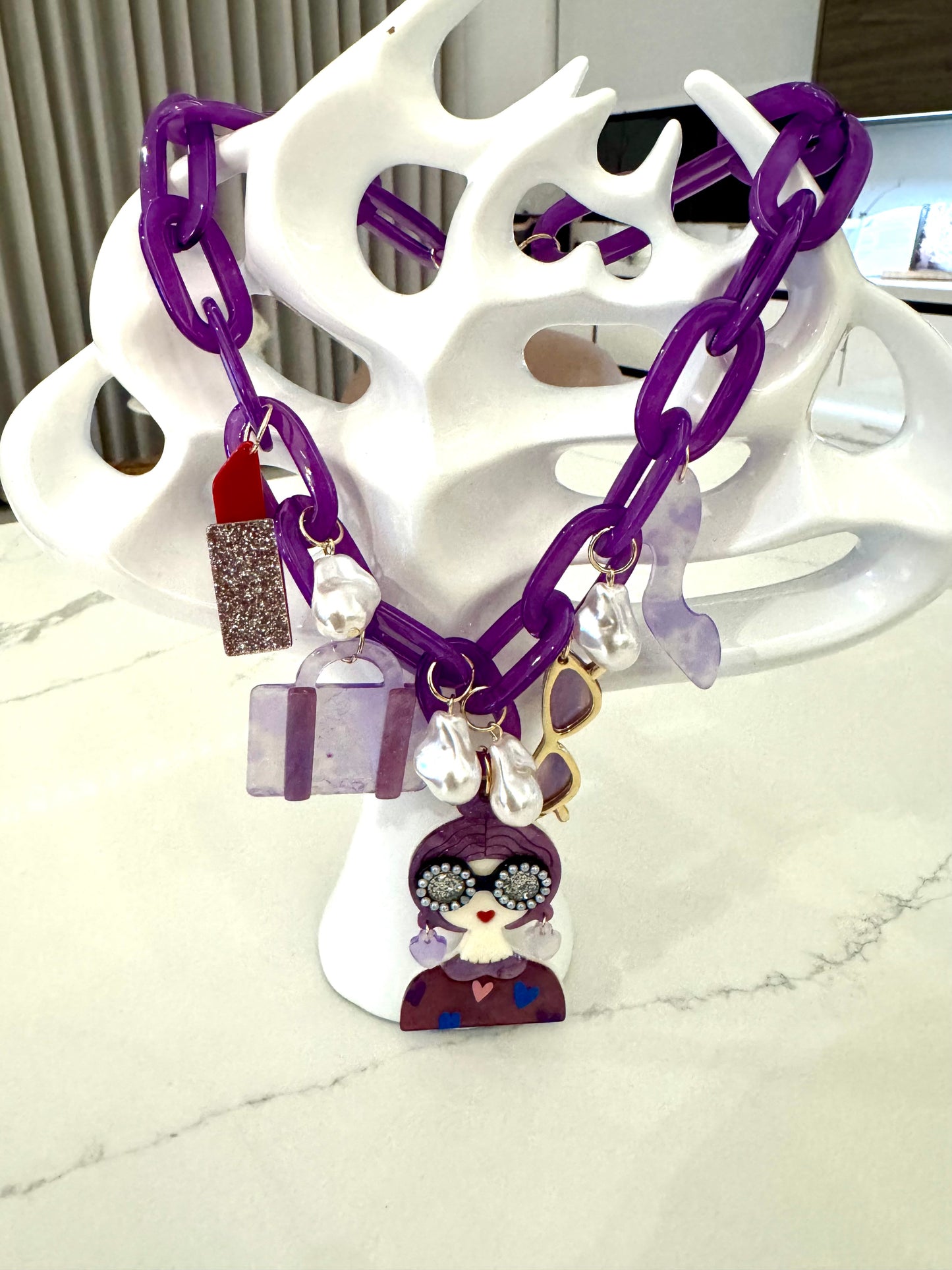 Bold, playful, and totally unique — our chunky charm necklaces