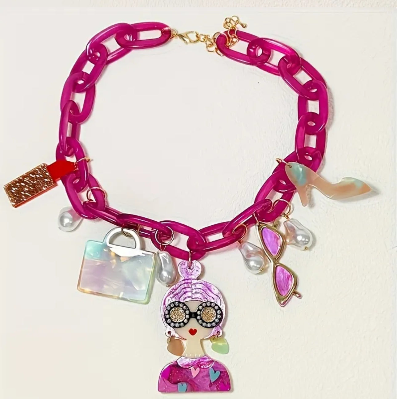 Bold, playful, and totally unique — our chunky charm necklaces
