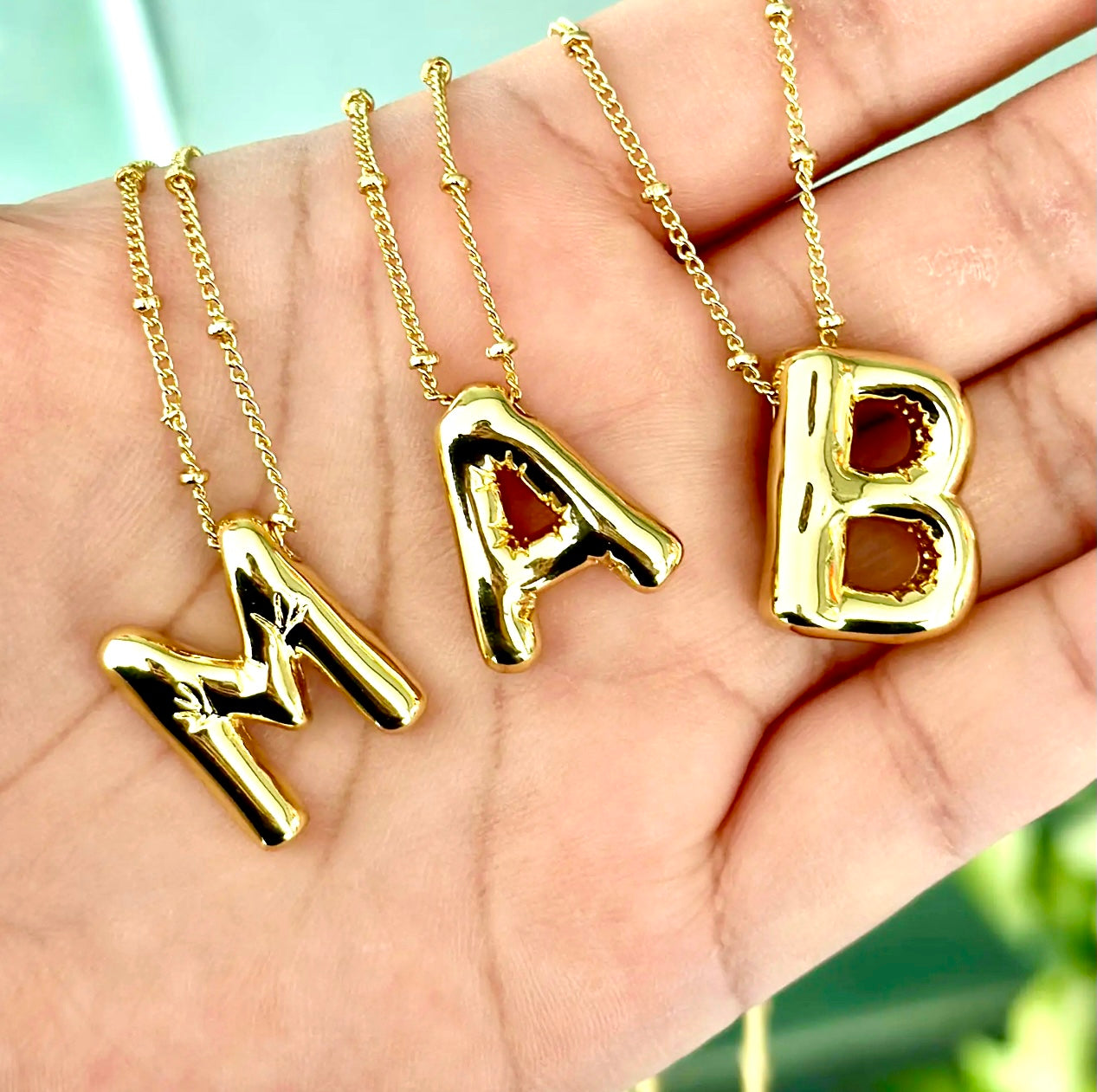 Bubble Letter Necklace
