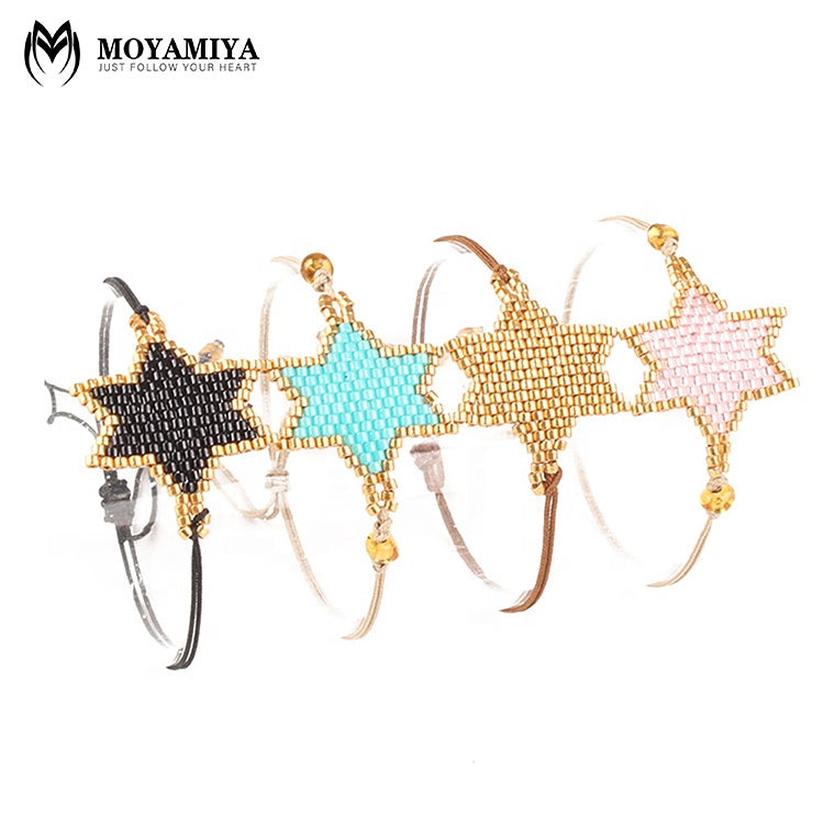Die cut one stars bracelet with tassel