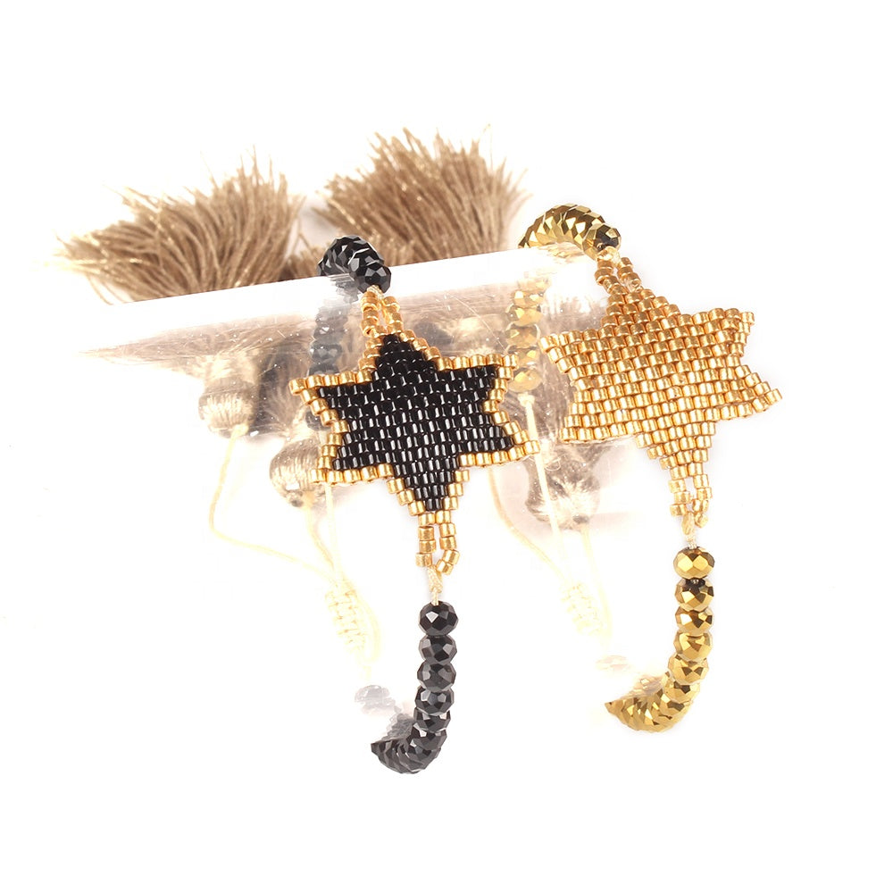 Die cut one stars bracelet with tassel