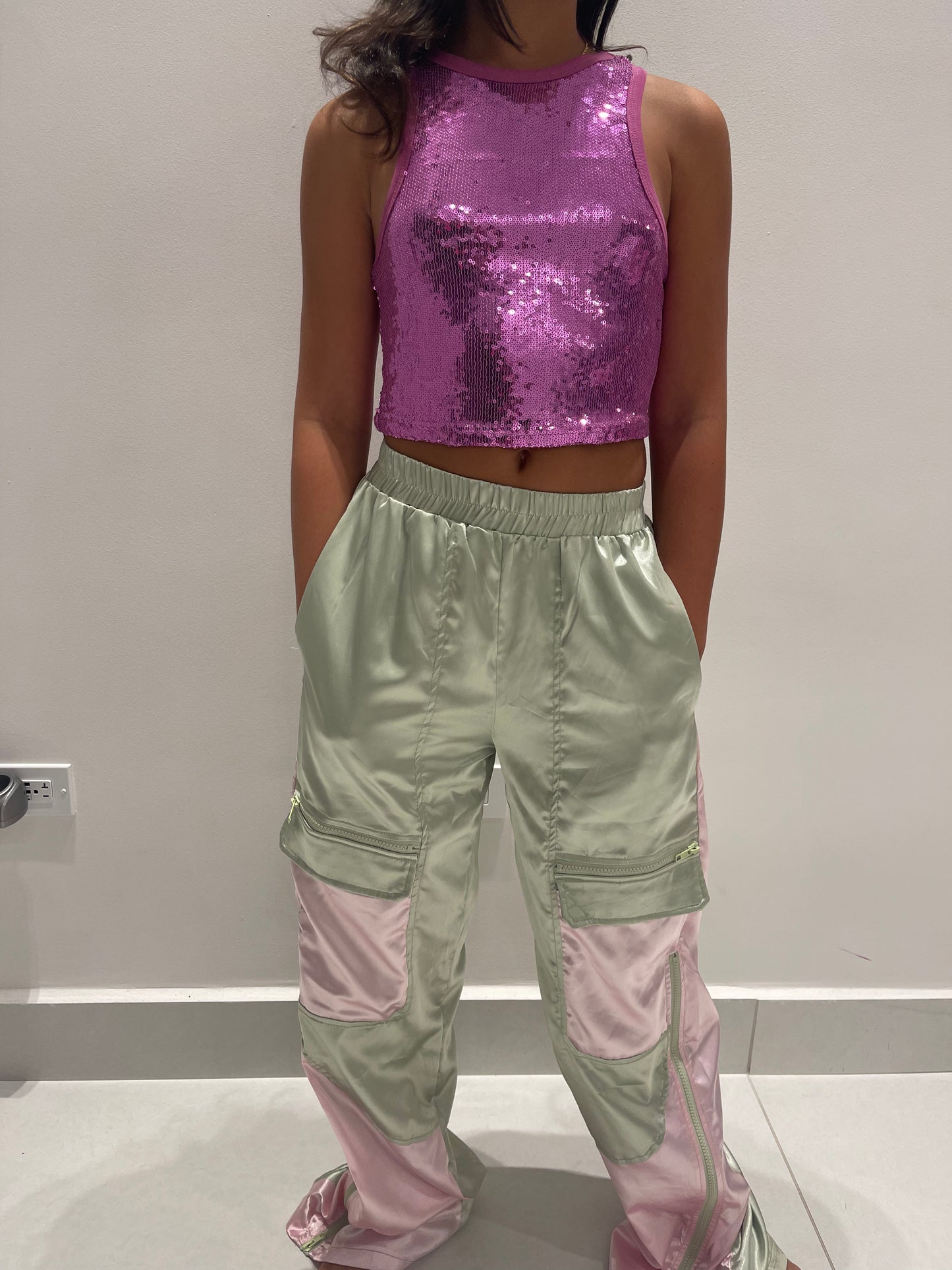 Two colors Street cargo pants