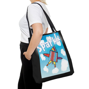 Tote Bag Sparkle Rocket Ship