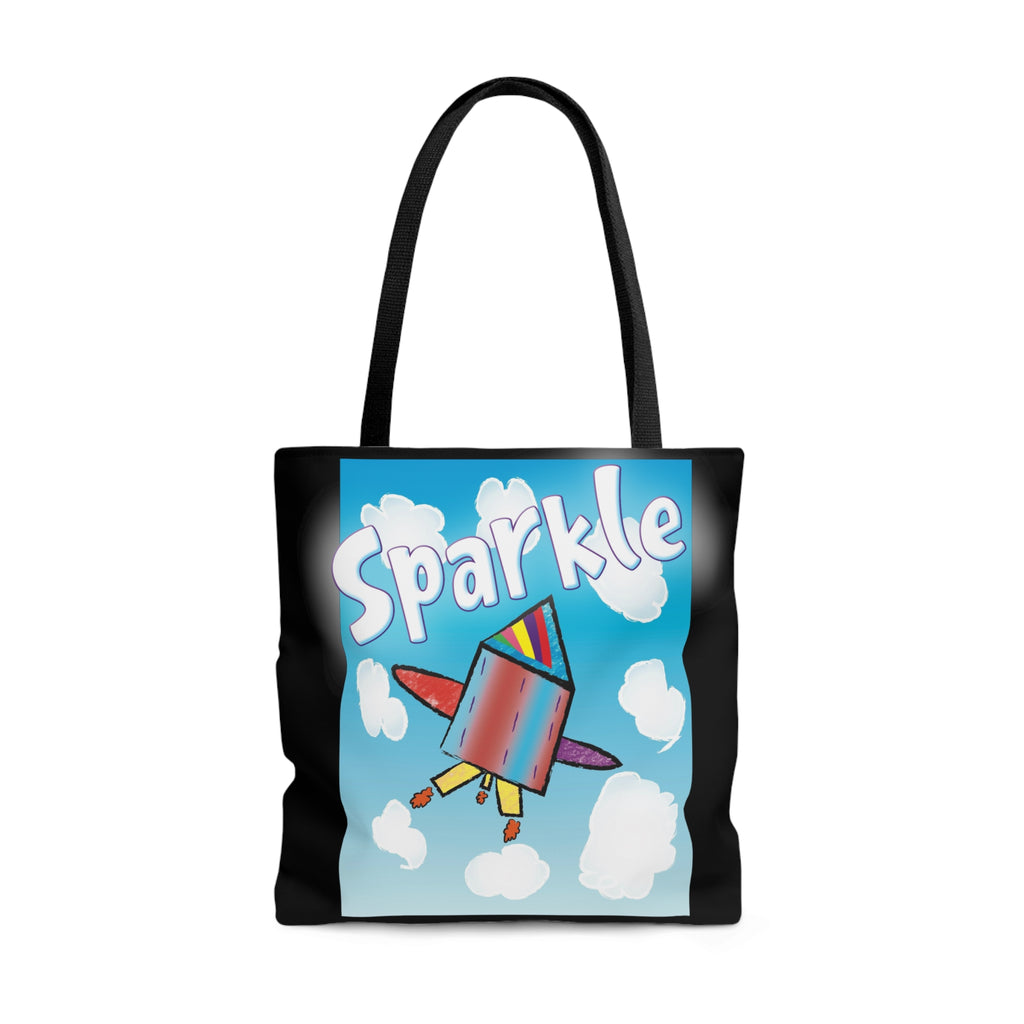 Tote Bag Sparkle Rocket Ship