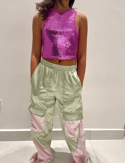 Two colors Street cargo pants