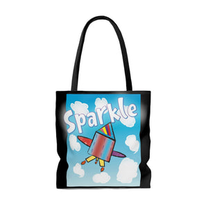 Tote Bag Sparkle Rocket Ship