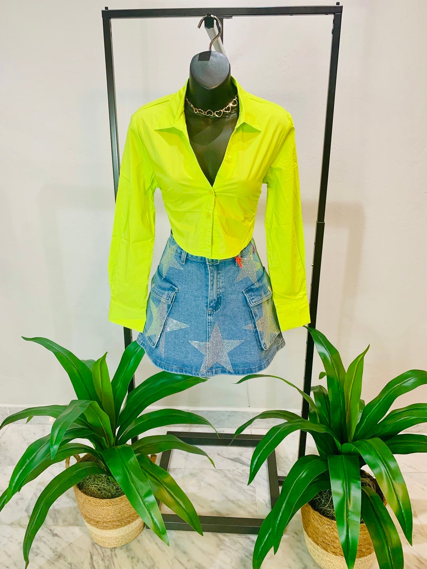 Stars denim Skirt
