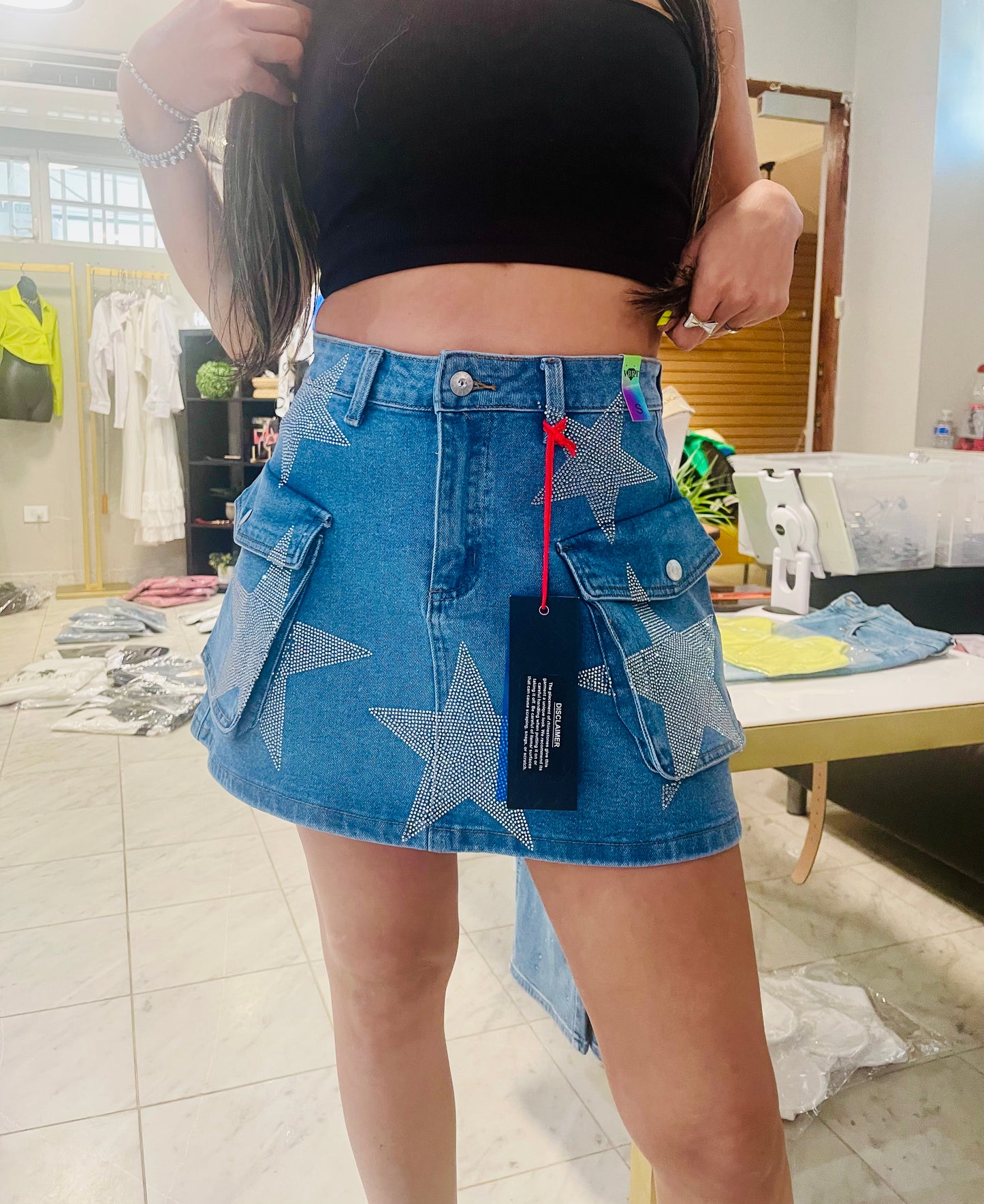 Stars denim Skirt