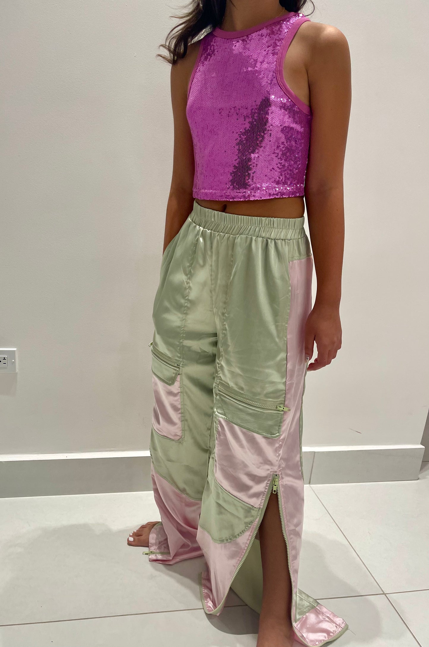 Two colors Street cargo pants