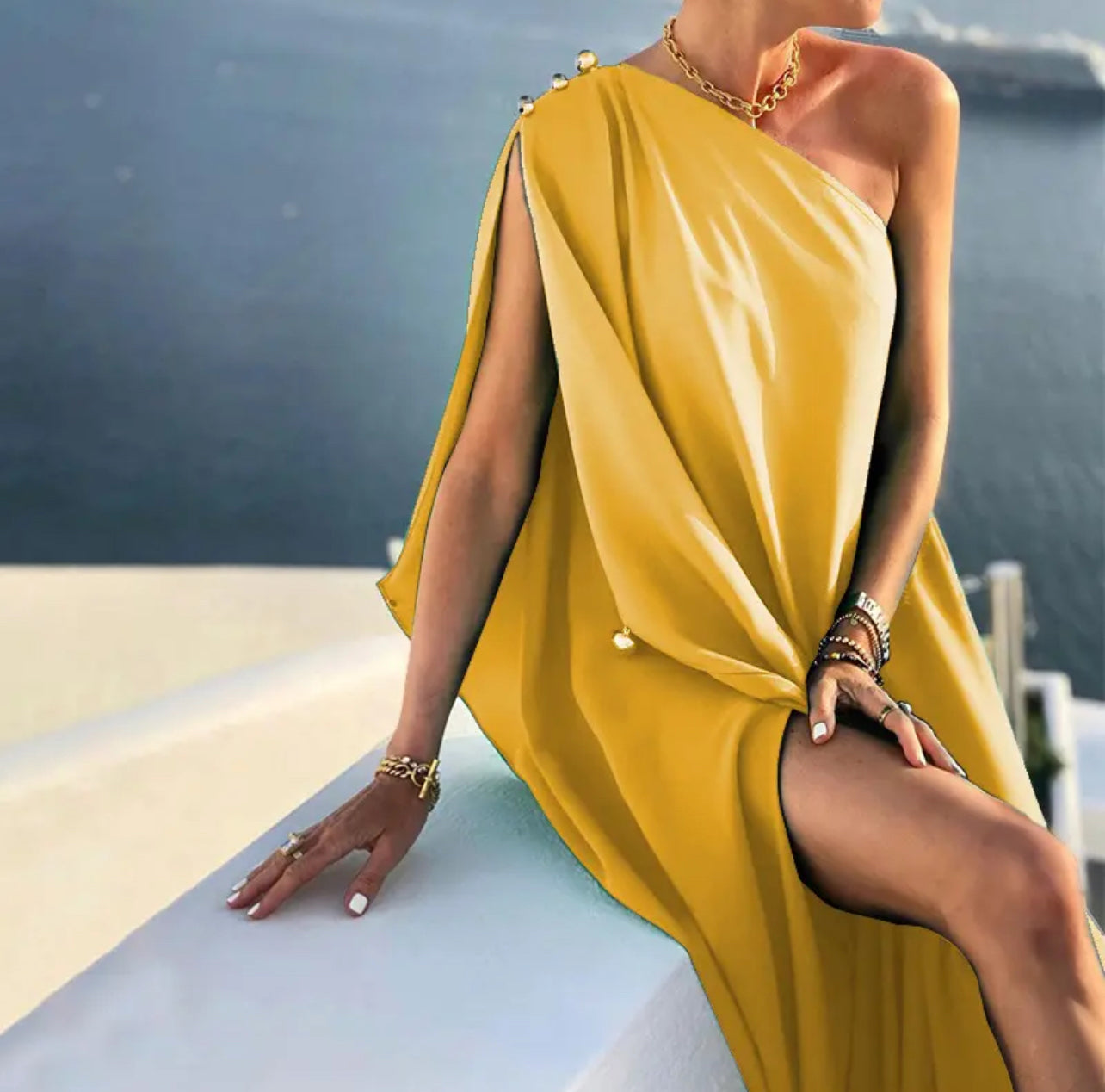 One Shoulder Long Dress