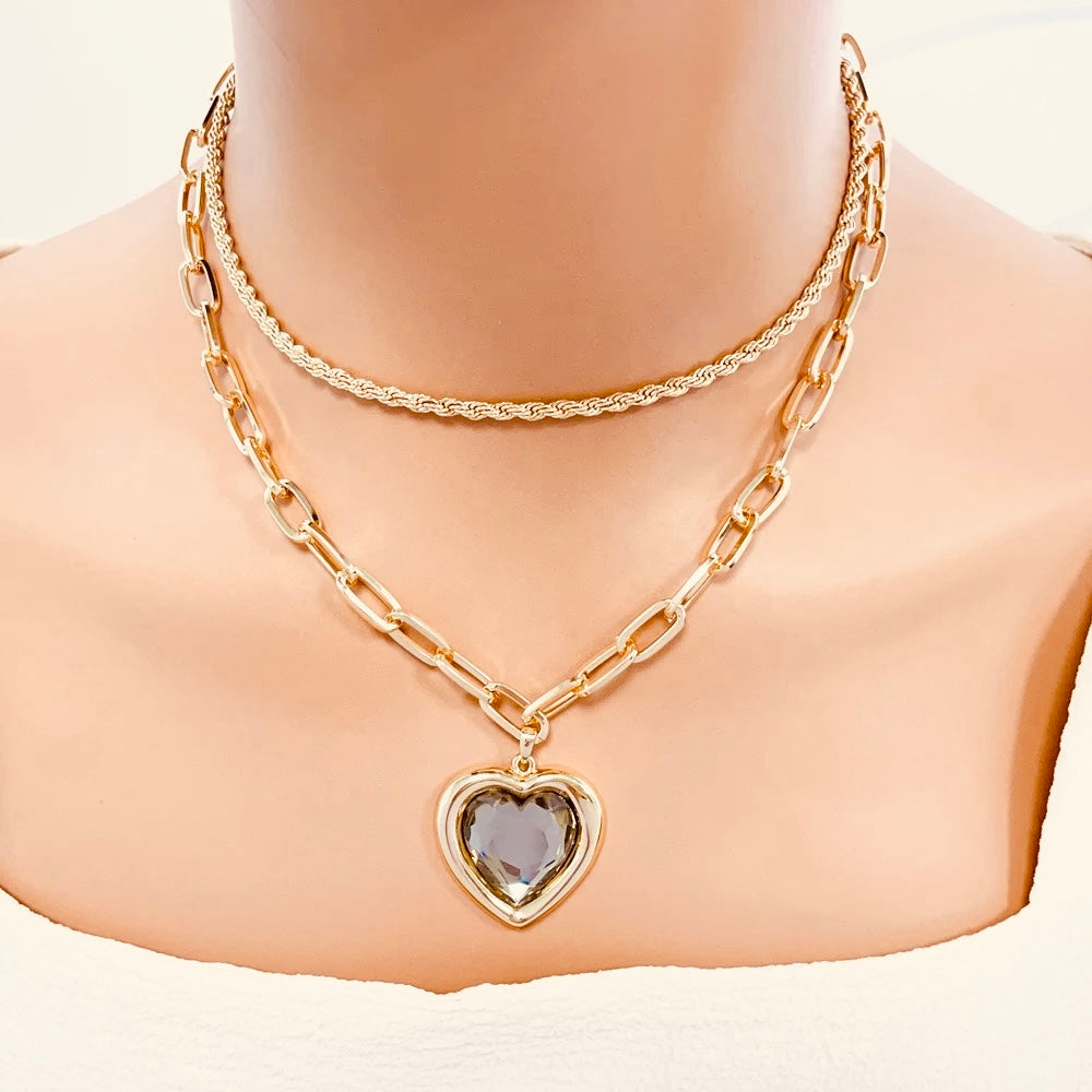 Heart crystal pendant