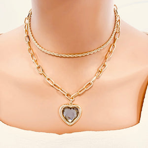 Heart crystal pendant