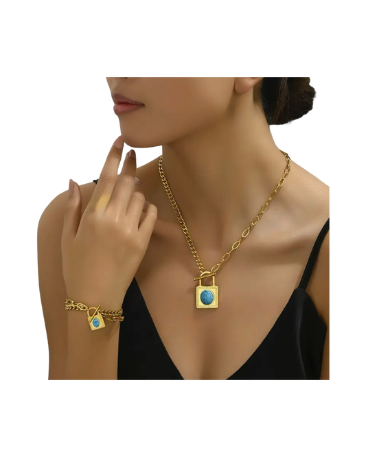 Collar y pulsera- Turquoise Set
