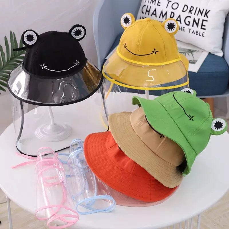 Froggie Kids Bucket Hat with Face Shield