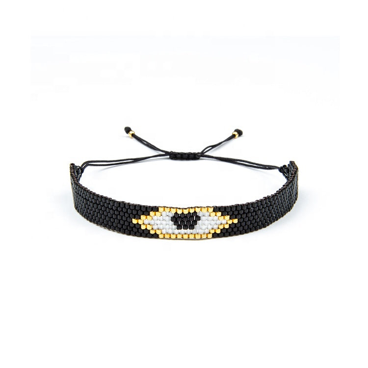 Good luck black and white eye bracelet