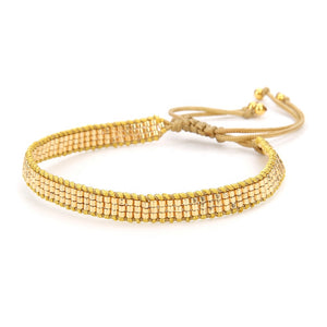 Gold string bracelet