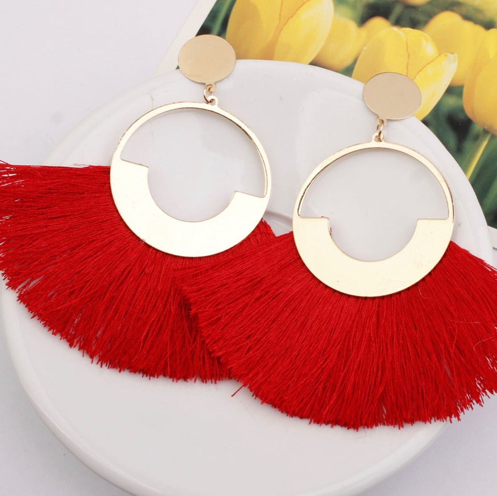 Bohemian tassel earrings
