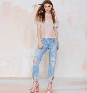 Sequins Woman Shirt