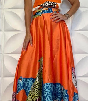 Maxi Skirt orange Lion