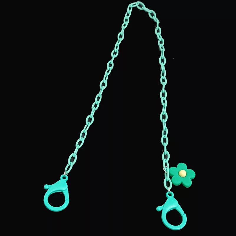 Candy color face mask chain