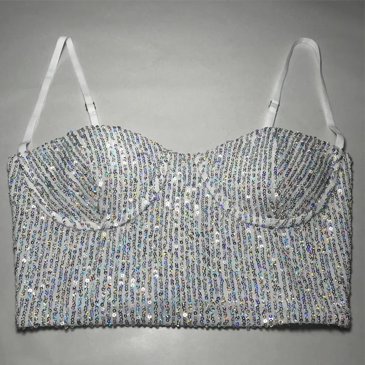 Sequin Bustier Top