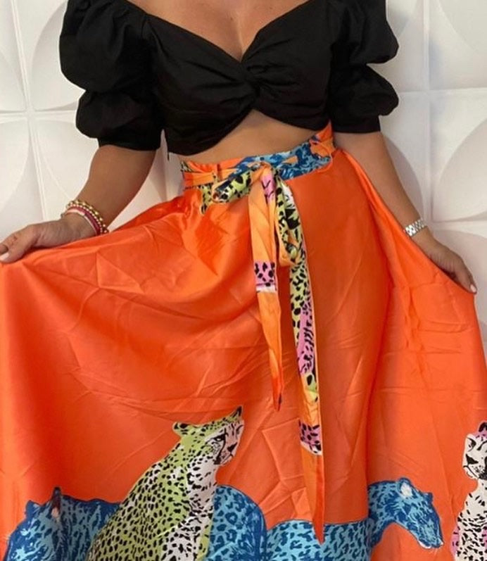 Maxi Skirt orange Lion