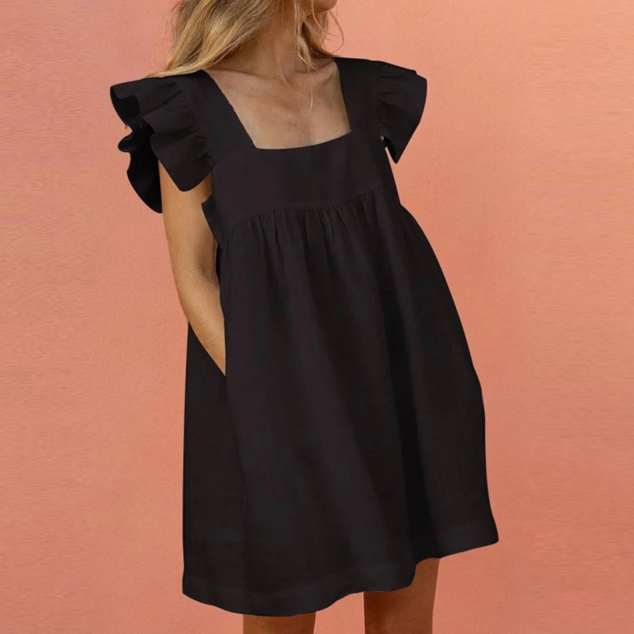 Butterfly sleeves beach dress