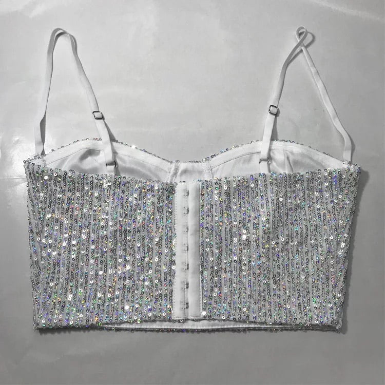 Sequin Bustier Top