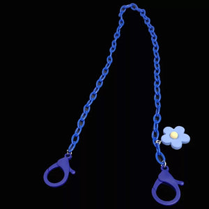 Candy color face mask chain