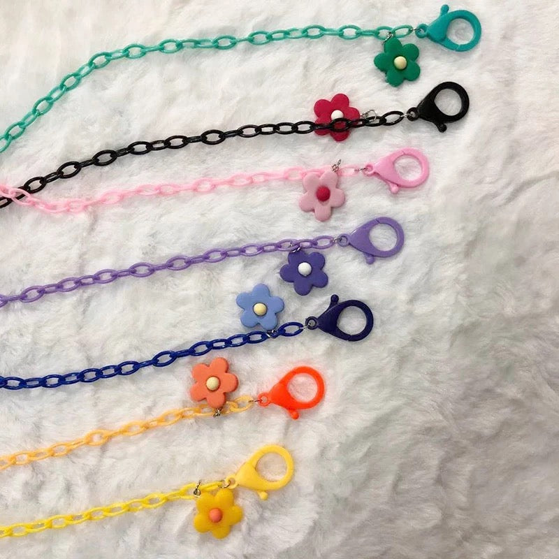 Candy color face mask chain