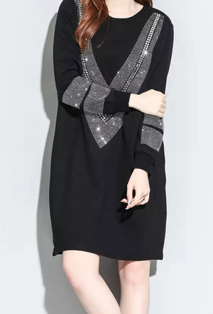 Black Casual Dress with beautiful details