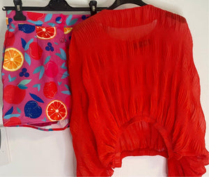 Elastic sleeves & waist Top