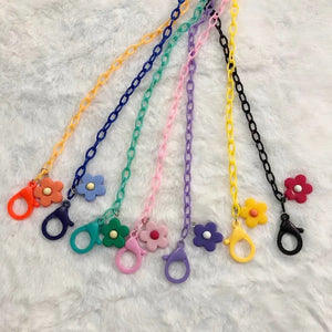 Candy color face mask chain