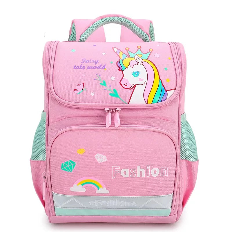 Pink Unicorn Waterproof Backpack