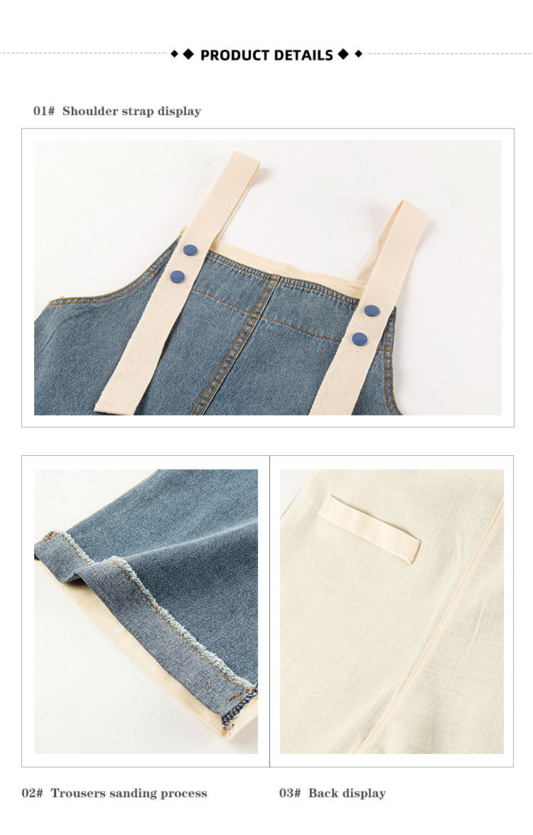 Girls Denim Jumpsuit