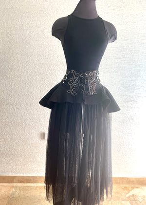 Falda Negra tulle & rhinestones