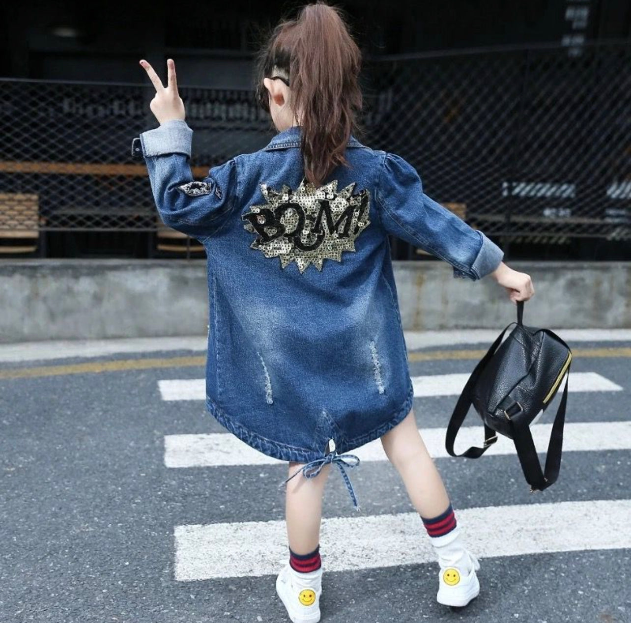 Girls fashion denim Jacket