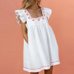 Butterfly sleeves beach dress