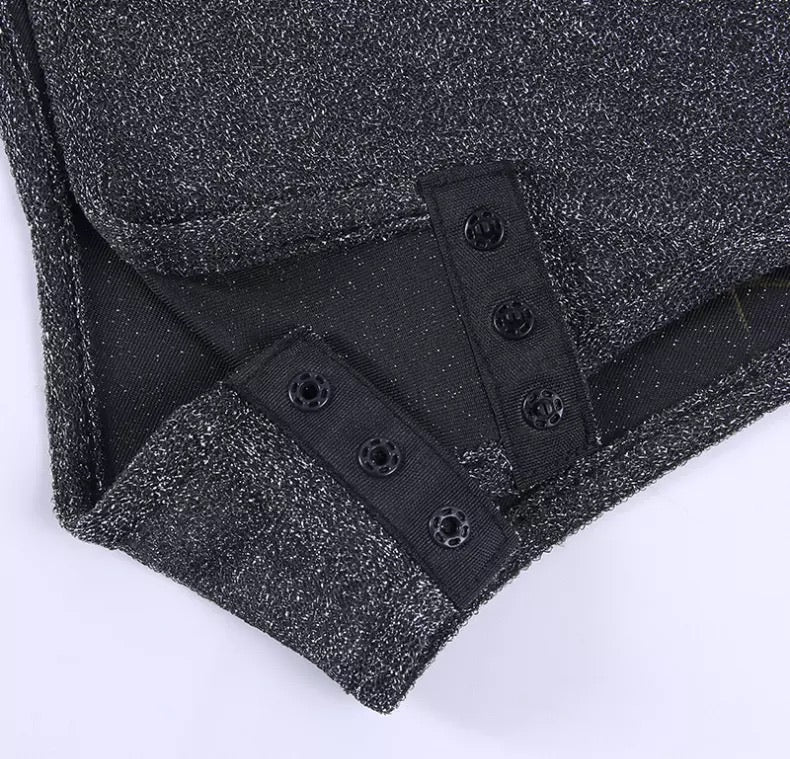 Long Sleeve Shiny Bodysuits