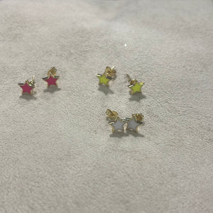 Star fluorecents earrings