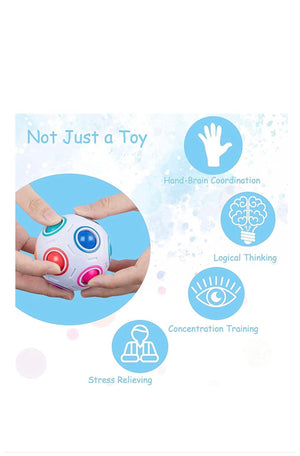 Fidget Pop It Ball, Rainbow Puzzle Ball, Sensory Ball